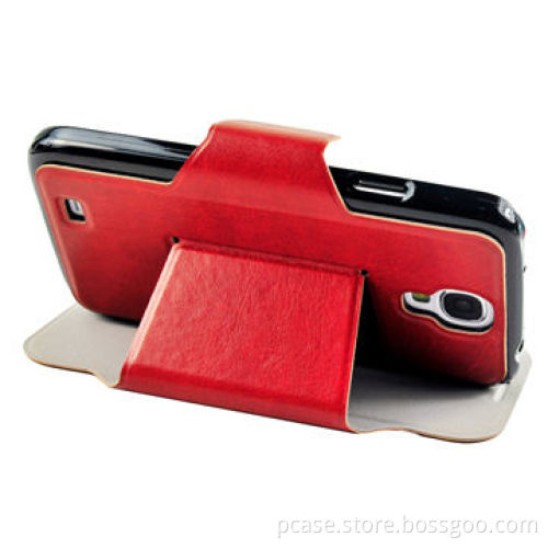 Leather case for S4, with stand function